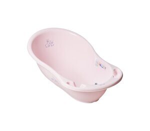 Ванночка детская Tega Baby Сова 86 см с сливом розовый