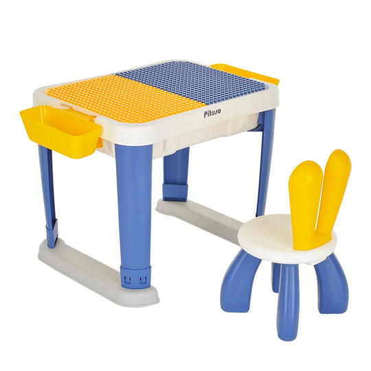 Стол для игр с конструктором + стульчик PITUSO