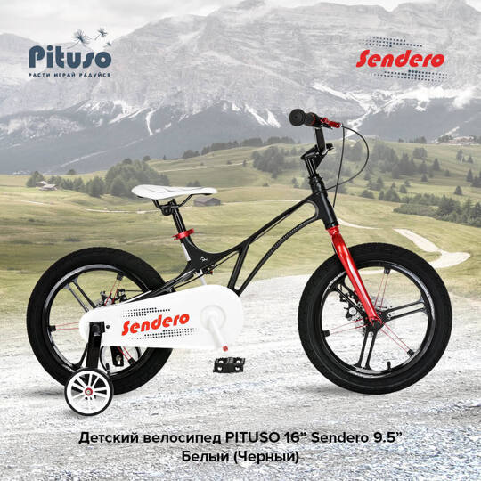 Велосипед трехколесный Pituso Sendero 16" White