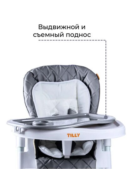 Стульчик для кормления Baby Tilly Tiny T-652/1 Grey