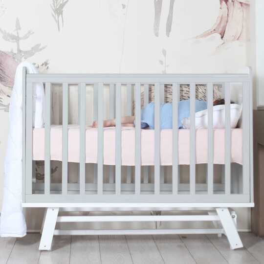 Детская кроватка Sweet Baby Nuovo с маятником Серый-белый