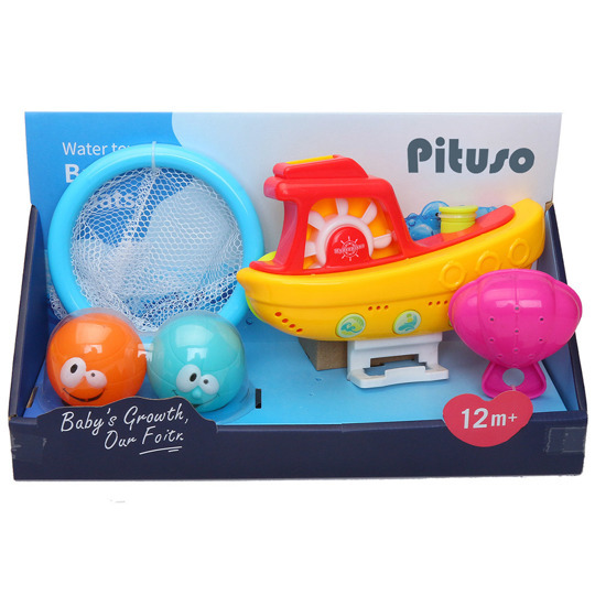 Набор игрушек для ванной PITUSO Кораблик с мячиками