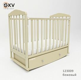Кровать детская СКВ 123009 слоновая кость