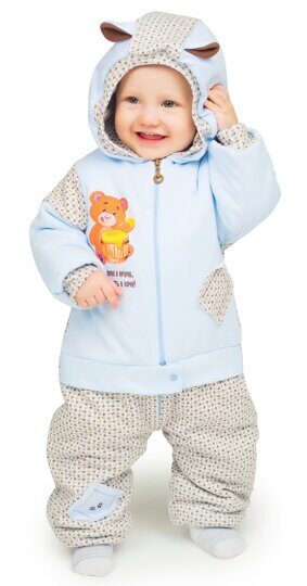 Детский комбинезон на синтепоне с манжетами Babyglory Надписи Н-018