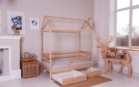Детская кроватка-домик Incanto Dream Home / белый