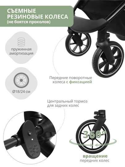 Прогулочная коляска Indigo EPICA LUX S / темно-серый