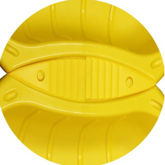 Песочница-бассейн Пластик  КРЫЛО БАБОЧКИ (1 половина) 112*88*18 см. желтый
