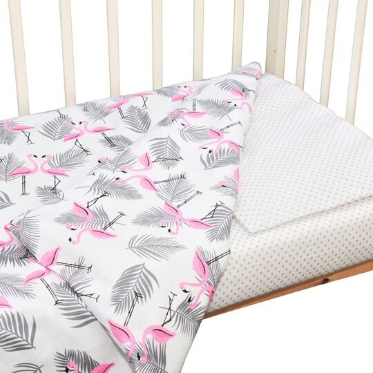 Комплект в кроватку 3 предмета Alis ЦВЕТНЫЕ СНЫ классич. фламинго
