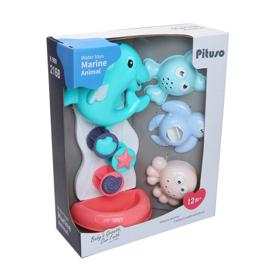 Набор игрушек для ванной PITUSO Дельфин и друзья