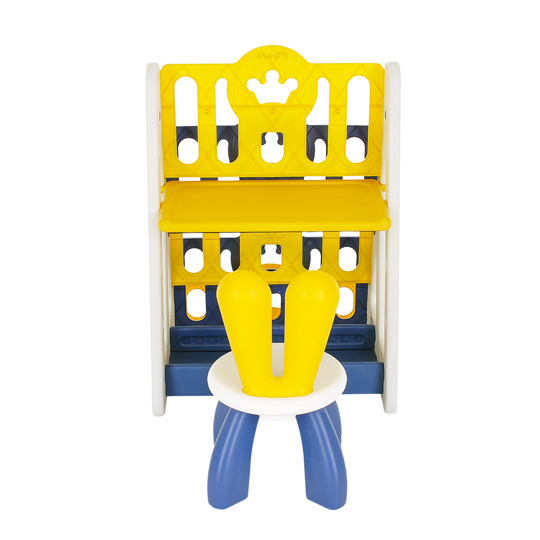 Система для хранения PITUSO Стеллаж/столик + стульчик Желтая