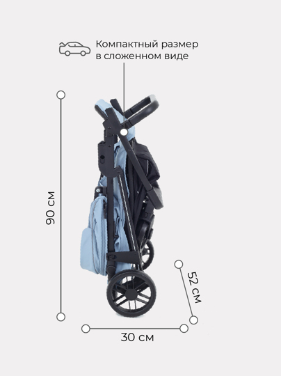 Прогулочная коляска MOWBaby Ride / RA082 Blue
