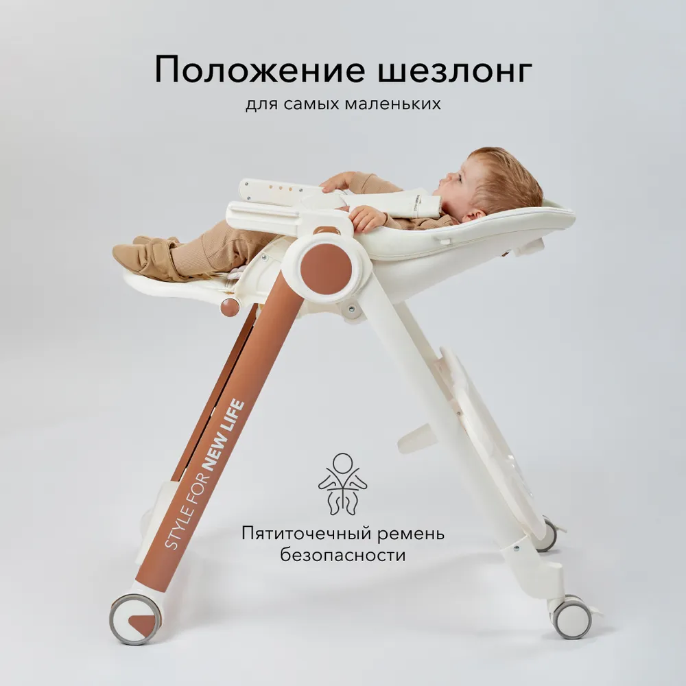 Стульчик для кормления happy baby berny v2 до 25 кг шезлонг экокожа dark green