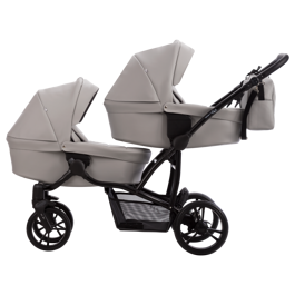 Коляска для двойни BEBETTO-42 3 в 1 / 21 PRO (св.серый)