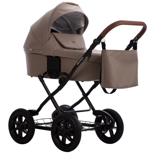 Коляска Bebetto AQUARIUS PRO 3 в 1 / 04 (т.бежевая кожа)