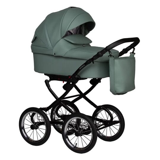 Коляска Jovola Tessa Classic Eco Plus 14 2 в 1 / Te 01 (шалфей кожа)