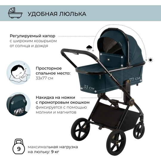 Коляска Sweet Baby Elegante 2 в 1 / GL Blue