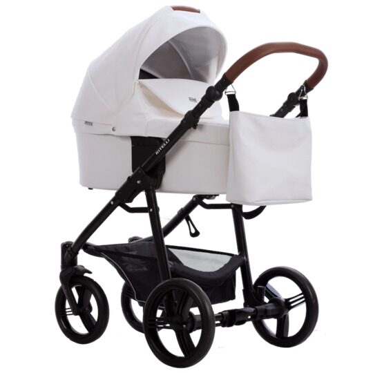 Коляска Bebetto KITELLI PRO  3 в 1 / pro 01 (белая кожа)