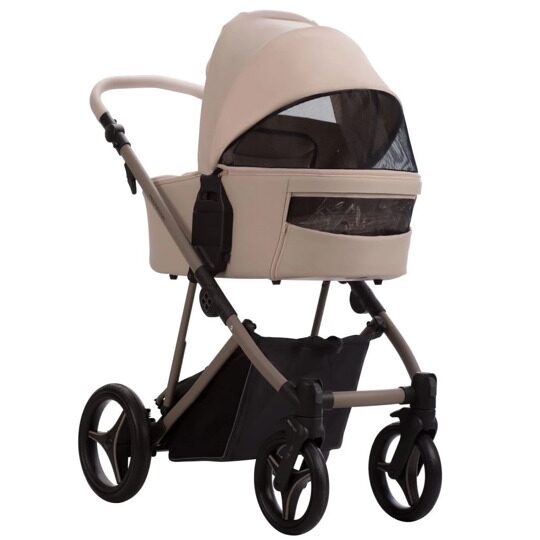 Коляска Bebetto PELPASSO PRO 2 в 1 / pro 02 kaszmir (св.бежевая кожа)