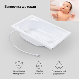 Ванночка детская Happy Baby / white 34026