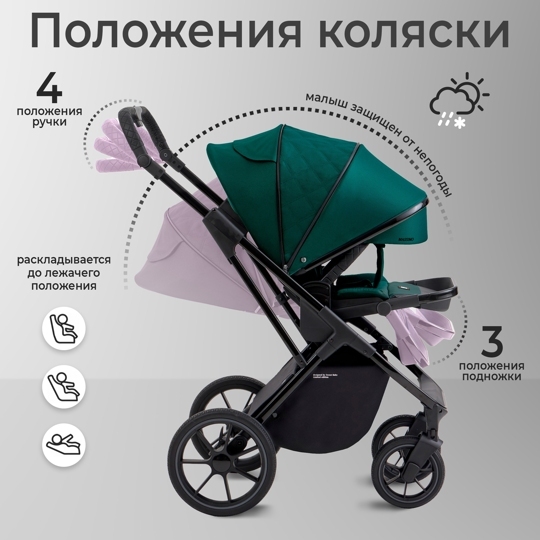 Коляска Sweet Baby MASSIMO SBL 2 в 1 / Green