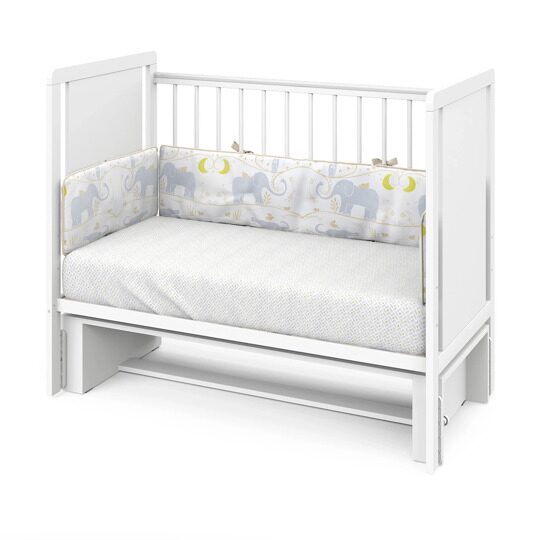 Кроватка Indigo Classic маятник / белая аляска