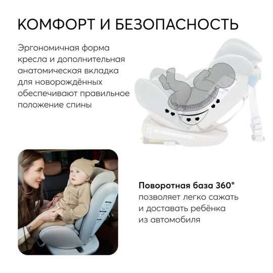 Автокресло Happy Baby UNIX isofix (0-36 кг) / dark olive