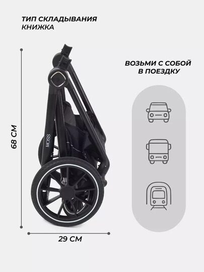 Коляска Rant MOSS 2 в 1 RA321 2025 / Black