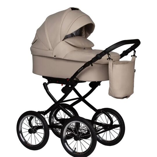 Коляска Jovola Tessa Classic Eco Plus 14 2 в 1 / Te 02 (св.бежевая кожа)