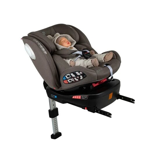 Автокресло детское Jovola JET 8.0 Isofix 0-36 кг с упором в пол / бежевый-коричневый