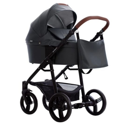 Коляска Bebetto KITELLI PRO 3 в 1 / pro 03 (т.серая кожа)