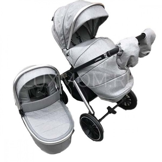 Прогулочная коляска LuxMom 750 2в1 серая