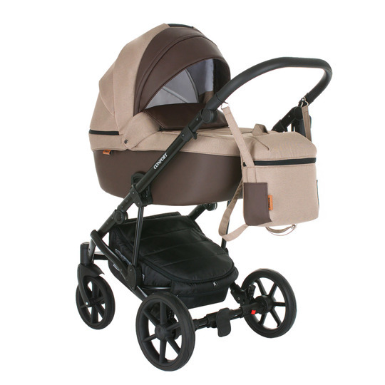 Коляска Pituso CONFORT Plus 2 в 1 Капучино+Кожа Мокко