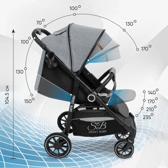 Прогулочная коляска Sweet Baby Imperio / Grey Neo