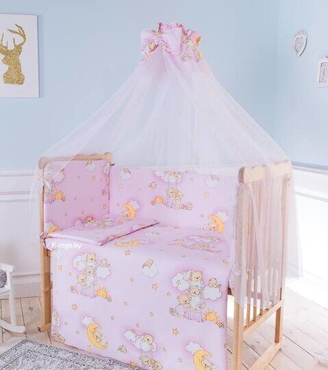 Комплект в кроватку Баю-Бай Нежность розовый К40-Н1 (4 предмета)