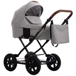 Коляска Bebetto AQUARIUS PRO 3 в 1 / 02 (св.серая кожа)