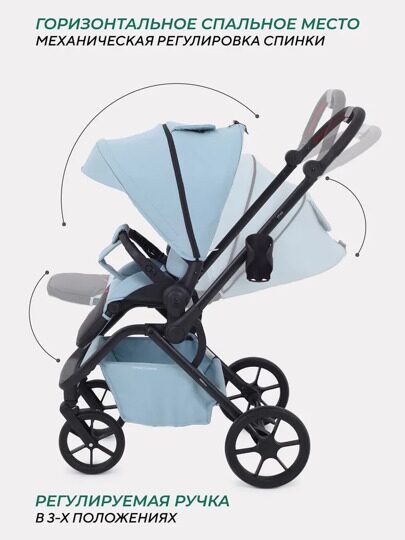 Прогулочная коляска с реверсивным блоком MOWBaby MIO MB102 / Blue