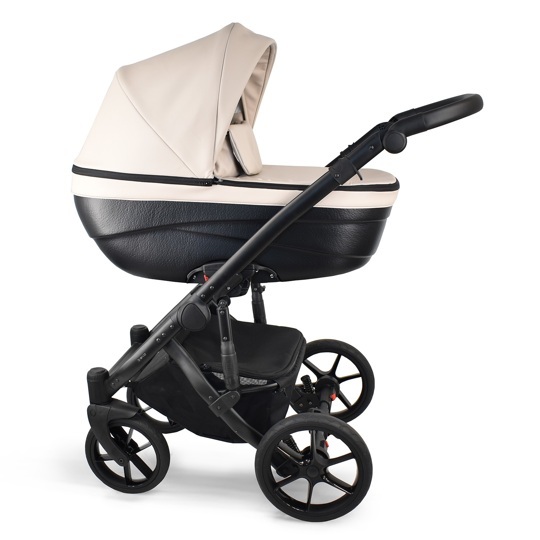 Коляска Bexa IDEAL Eco 2 в 1 / ie 02 (черный+св.бежевая кожа)