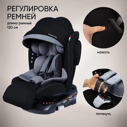 Автокресло Sweet Baby Fortuna 360 SPS Isofix (0-36) / Grey-Black