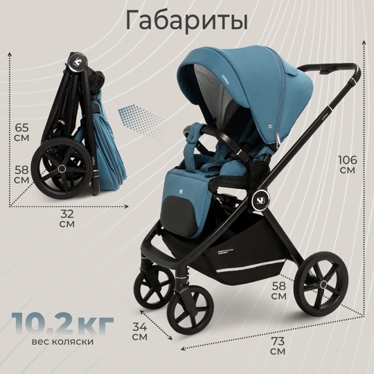 Прогулочная коляска Sweet Baby Cupola / Ocean Green