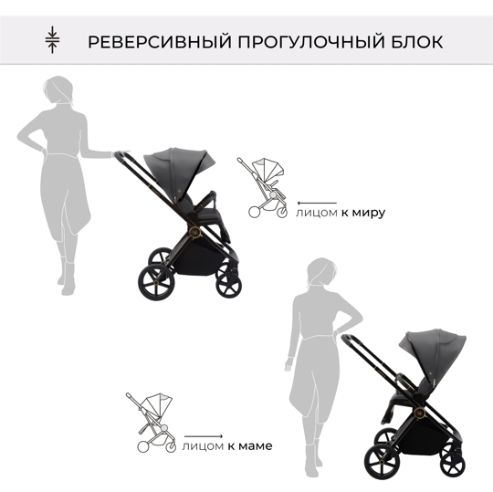 Коляска Sweet Baby Elegante 2 в 1 / GL Grey