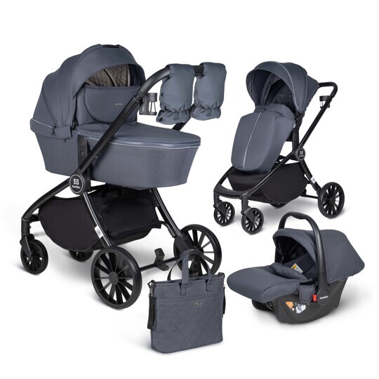 Коляска Farfello Baby Shell 3 в 1 / 2024 серый BBS-004