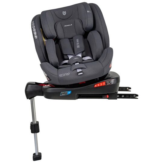 Автокресло детское Jovola JET 8.0 Isofix 0-36 кг с упором в пол / серый