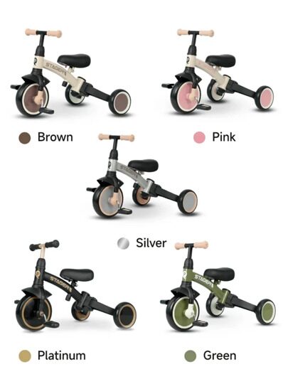Велосипед трехколесный складной / беговел Qplay T80 Stager / Beige Pink