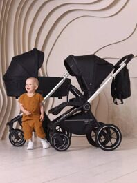 Коляска MOWBaby ZOOM PU 3 в 1 / RA087 Silver Black