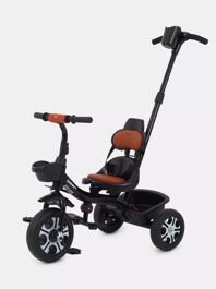 Детский трехколесный велосипед с ручкой Rant Basic DANDY RB252 / Black