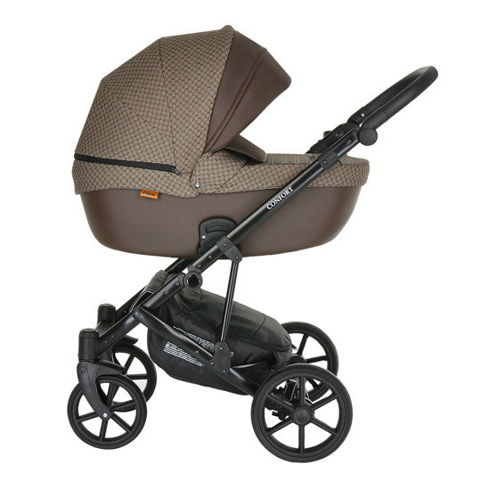 Коляска Pituso CONFORT Plus 2 в 1 GUCCI+Кожа Тем.коричневый