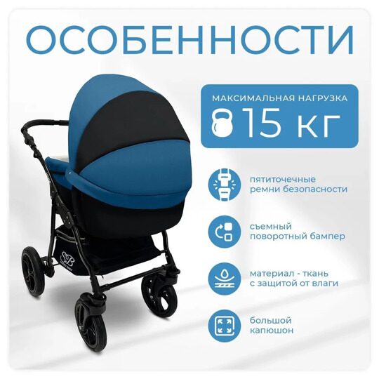 Коляска Sweet Baby Mimmi 2 в 1 / Blue