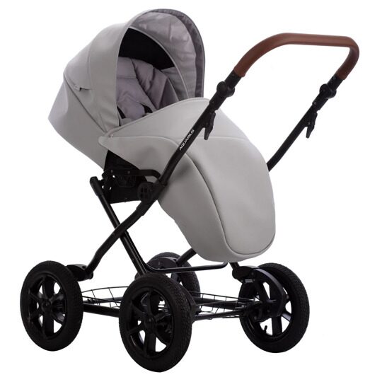 Коляска Bebetto AQUARIUS PRO 3 в 1 / 02 (св.серая кожа)