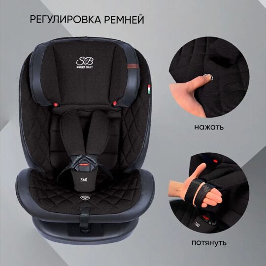 Автокресло Sweet Baby Ranger 360 Isofix (0-36) / Pirate Black