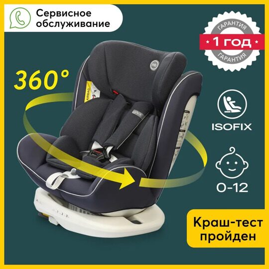 Автокресло Happy Baby UNIX isofix (0-36 кг) / navy blue